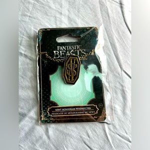Fantastic Beasts Newt Monogram Pendant/Pin (NWT)